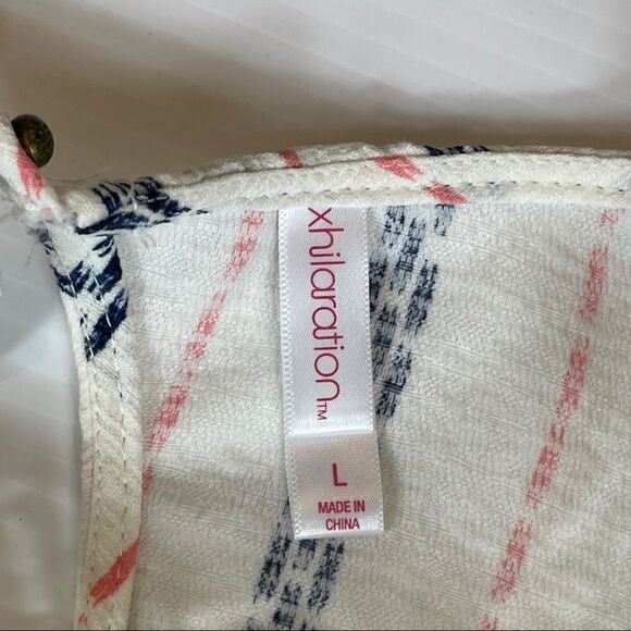 Xhilaration Crochet Striped Shift Dress Sleeveless Women's Size Large - Picture 6 of 8